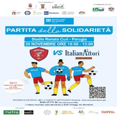 playbill Partita della solidarietà - Perugia